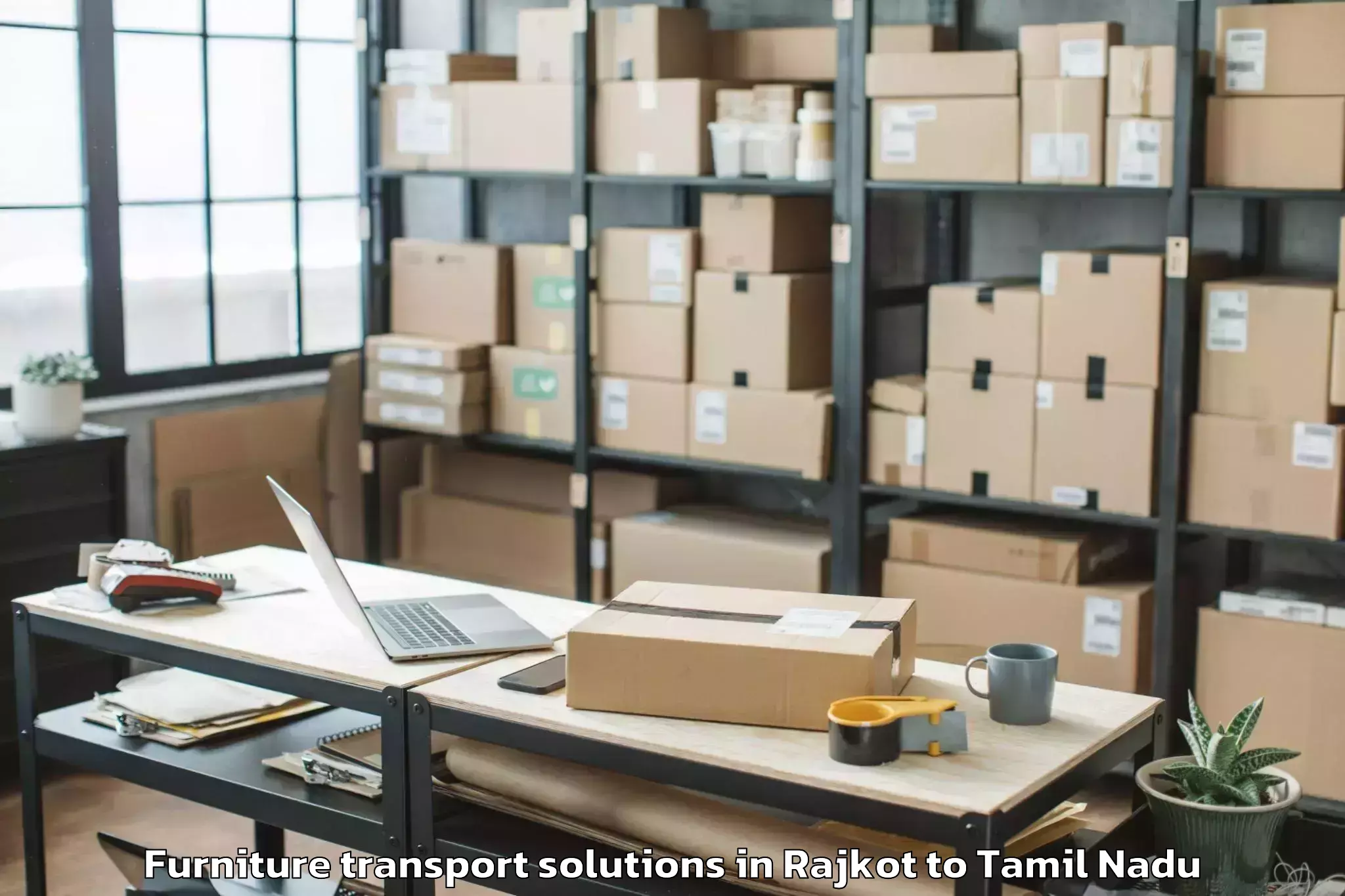 Professional Rajkot to Harur Furniture Transport Solutions